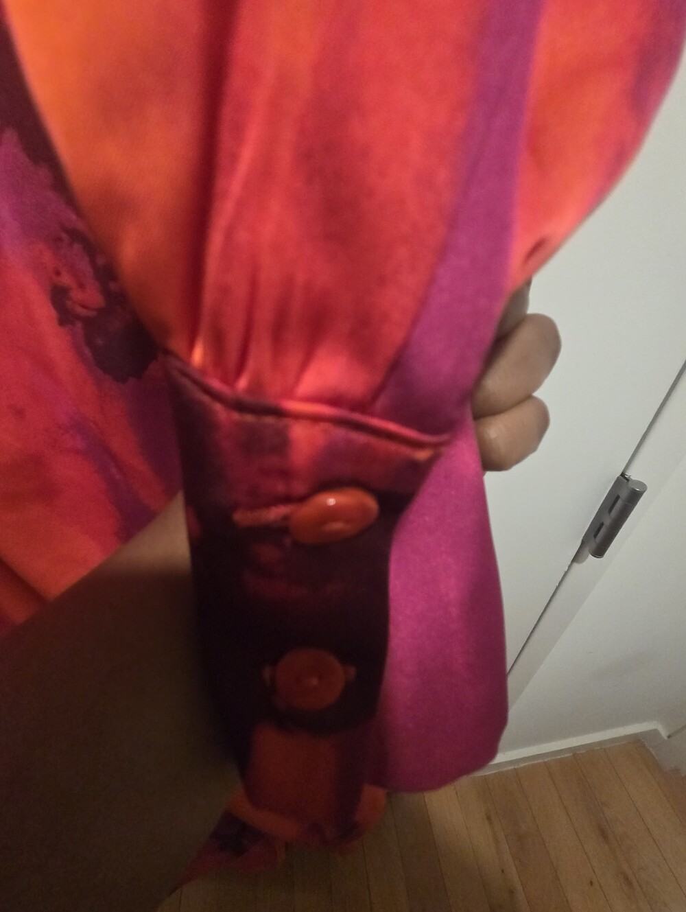 Fashion Nova Luxe Twist-Front Maxi Dress in Red and Pink Print - Picture 3 of 8